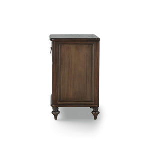 Savannah Bedside Table w/ Open Shelf-Blue Hand Home