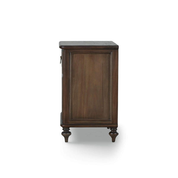 Savannah Bedside Table w/ Open Shelf-Blue Hand Home