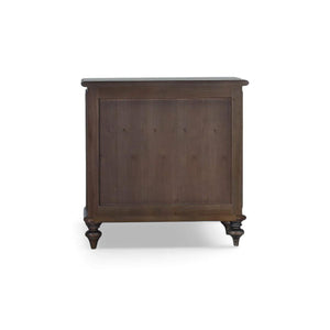 Savannah Bedside Table w/ Open Shelf-Blue Hand Home