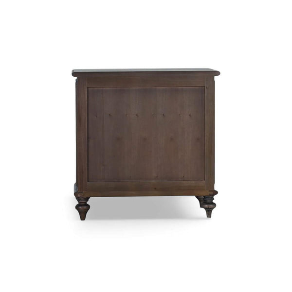 Savannah Bedside Table w/ Open Shelf-Blue Hand Home