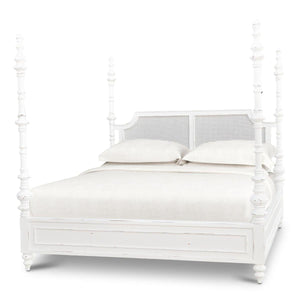 Savannah Rattan Bed King (* Comes w/ 2 Poster Options)-Blue Hand Home