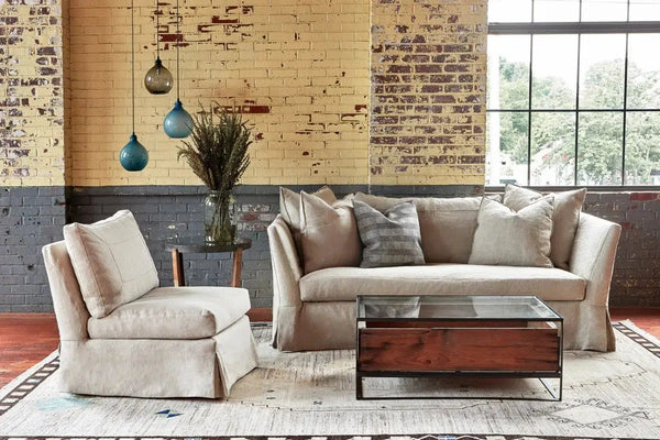 Essentials Cisco Brothers Seda Loveseat 72"-Blue Hand Home