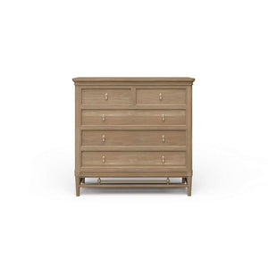 Seraphine 5 Drawer Dresser by Bramble Furniture in Solid Hardwood-Blue Hand Home