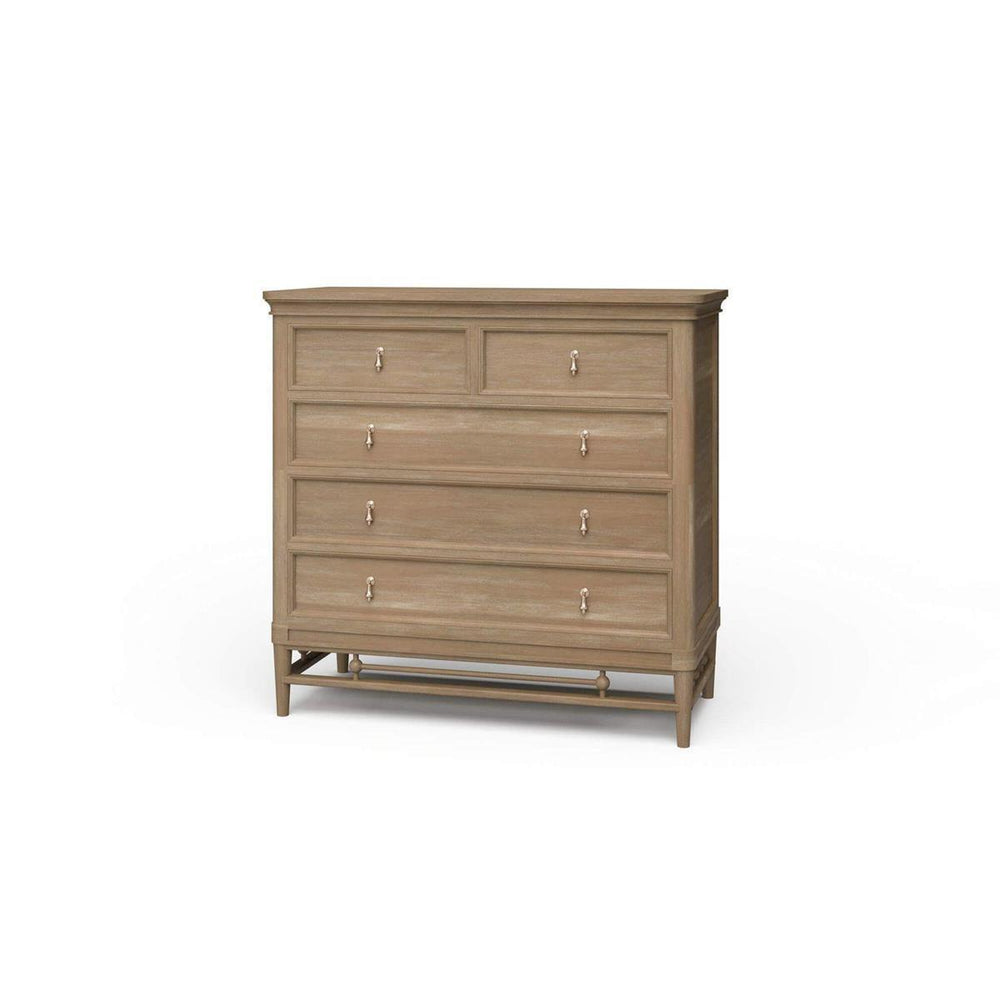 Seraphine 5 Drawer Dresser by Bramble Furniture in Solid Hardwood-Blue Hand Home