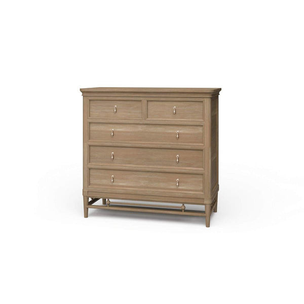 Seraphine 5 Drawer Dresser by Bramble Furniture in Solid Hardwood-Blue Hand Home