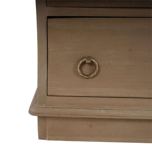 Serpentine Bedside Table-Blue Hand Home