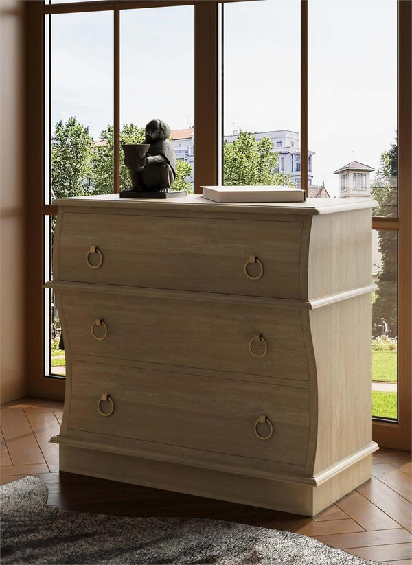 Serpentine Bedside Table-Blue Hand Home