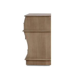 Serpentine Bedside Table-Blue Hand Home