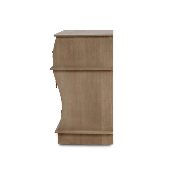 Serpentine Bedside Table-Blue Hand Home