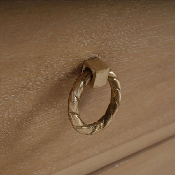 Serpentine Bedside Table-Blue Hand Home