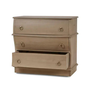 Bramble Serpentine Bedside Table In Sandbar-Bramble-Blue Hand Home