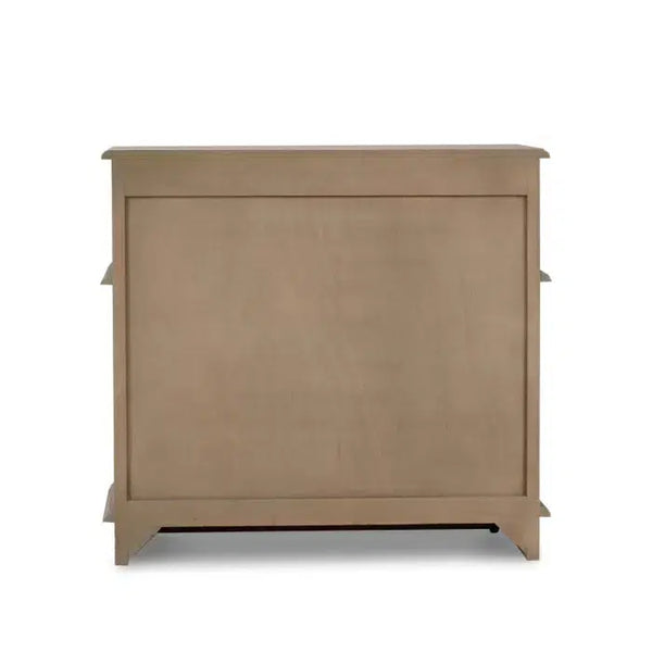 Bramble Serpentine Bedside Table In Sandbar-Bramble-Blue Hand Home
