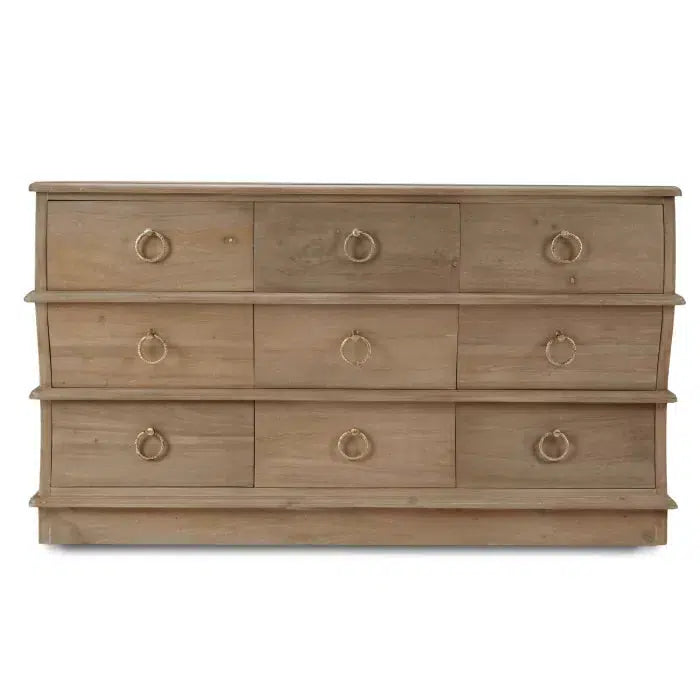 Bramble Serpentine Large Dresser In Sandbar-Bramble-Blue Hand Home