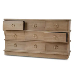 Bramble Serpentine Large Dresser In Sandbar-Bramble-Blue Hand Home