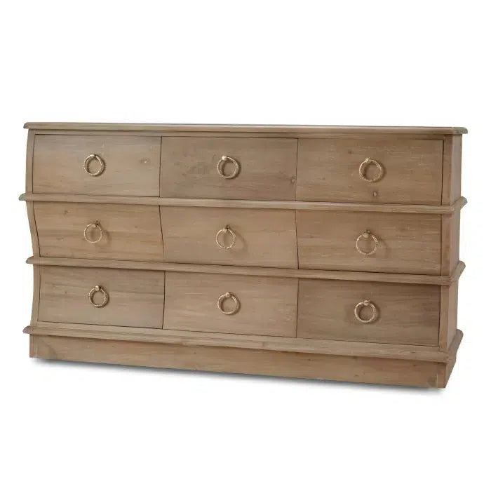 Bramble Serpentine Large Dresser In Sandbar-Bramble-Blue Hand Home