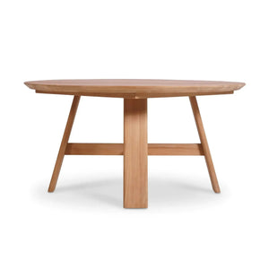 Bramble Sienna Round Dining Table 59'' - Outdoor Teak-Bramble-Blue Hand Home
