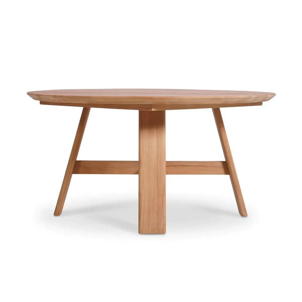 Bramble Sienna Round Dining Table 59'' - Outdoor Teak-Bramble-Blue Hand Home