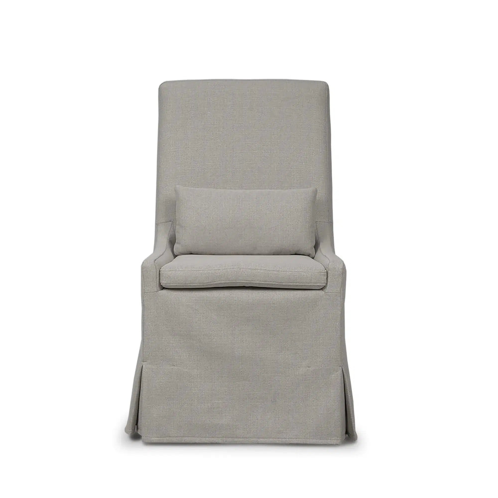 Bramble Sierra Modern Slipcovered Dining Chair W/O Castors In Camelot Performance Fabric-Bramble-Blue Hand Home