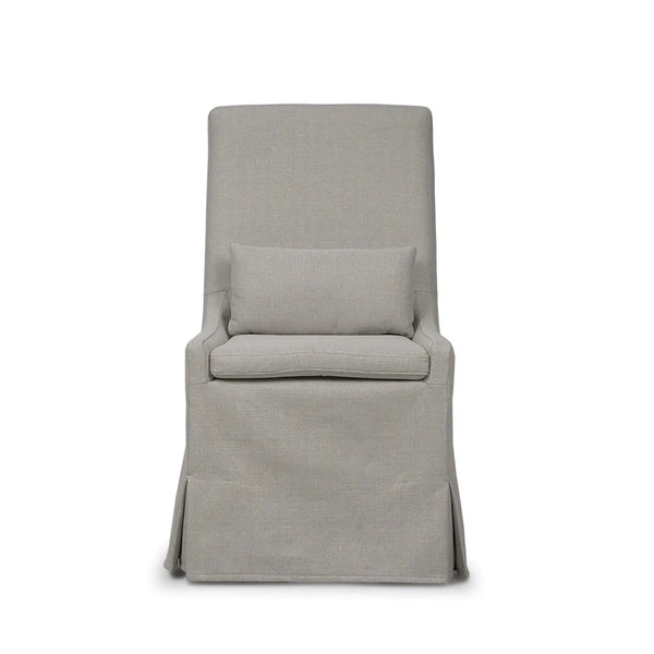 Bramble Sierra Modern Slipcovered Dining Chair W/O Castors In Camelot Performance Fabric-Bramble-Blue Hand Home