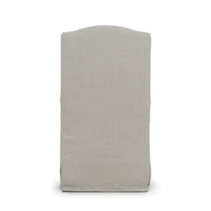 Bramble Sierra Slipcovered Dining Chair w/ Castors w/ Thames Natural Performance Fabric-Bramble-Blue Hand Home