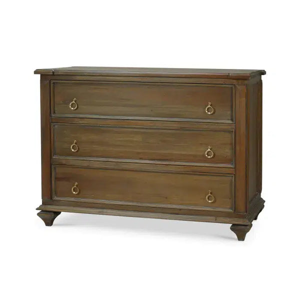 Bramble Soho 3 Drawer Dresser In Straw Wash-Bramble-Blue Hand Home