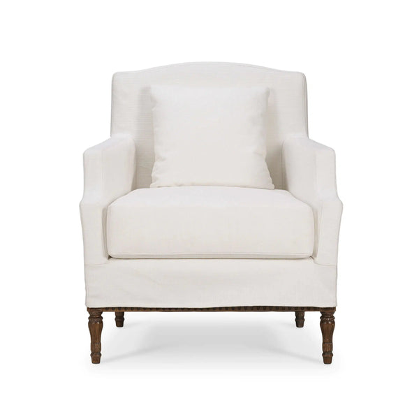 Bramble St. James Slipcovered Chair In Arctic White Performance Fabric-Bramble-Blue Hand Home