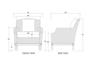Bramble St. James Slipcovered Chair In Arctic White Performance Fabric-Bramble-Blue Hand Home