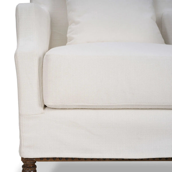 Bramble St. James Slipcovered Chair In Arctic White Performance Fabric-Bramble-Blue Hand Home