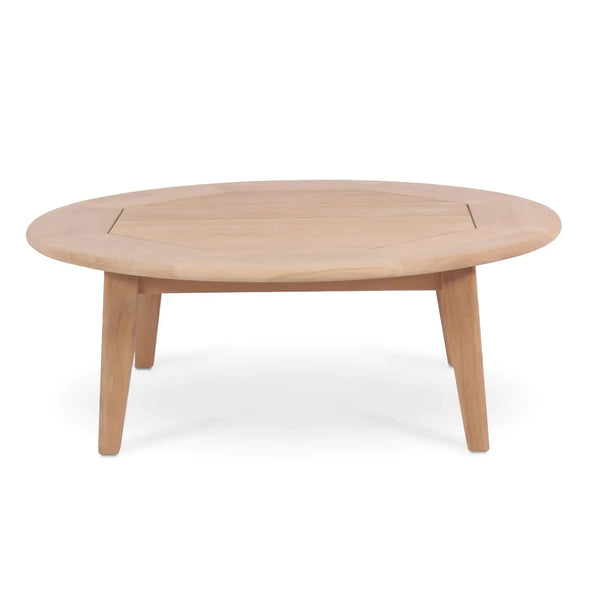 Bramble Stockton Round Coffee Table - Outdoor Teak-Bramble-Blue Hand Home