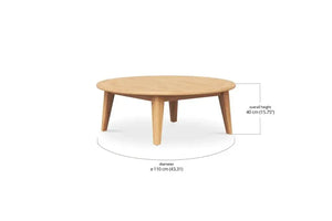 Bramble Stockton Round Coffee Table - Outdoor Teak-Bramble-Blue Hand Home