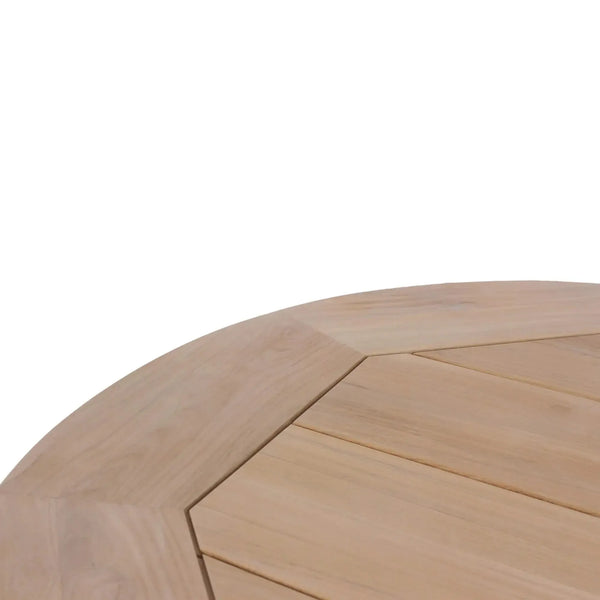 Bramble Stockton Round Coffee Table - Outdoor Teak-Bramble-Blue Hand Home