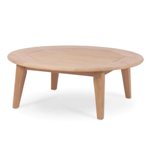 Bramble Stockton Round Coffee Table - Outdoor Teak-Bramble-Blue Hand Home