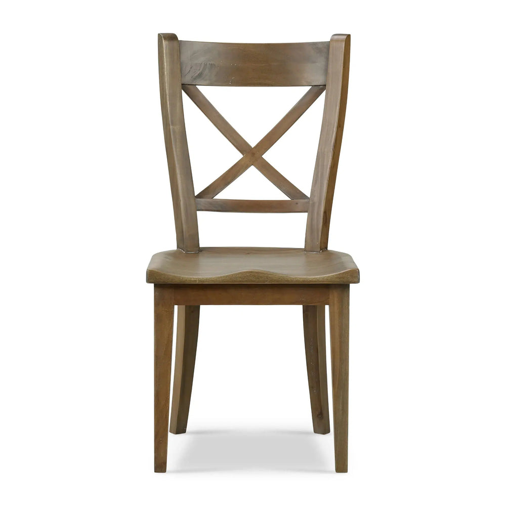 Bramble Summerset Chair W/ Wood Seat In Straw Wash-Bramble-Blue Hand Home