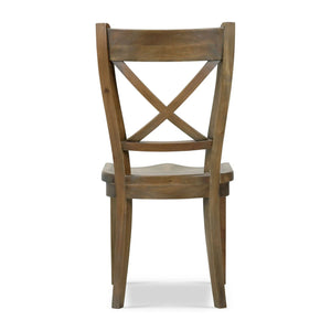 Bramble Summerset Chair W/ Wood Seat In Straw Wash-Bramble-Blue Hand Home