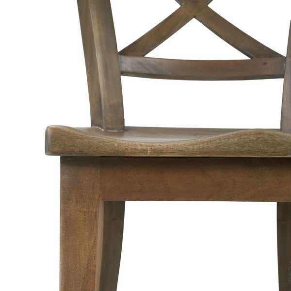 Bramble Summerset Chair W/ Wood Seat In Straw Wash-Bramble-Blue Hand Home