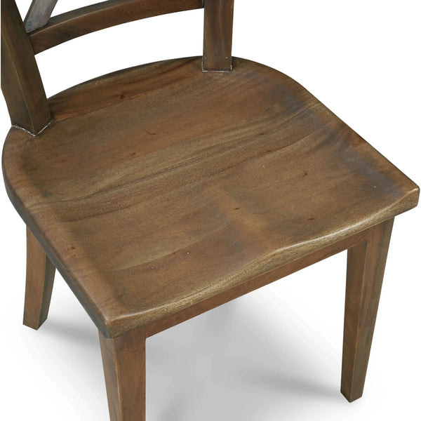 Bramble Summerset Chair W/ Wood Seat In Straw Wash-Bramble-Blue Hand Home