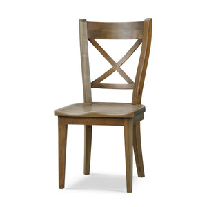 Bramble Summerset Chair W/ Wood Seat In Straw Wash-Bramble-Blue Hand Home