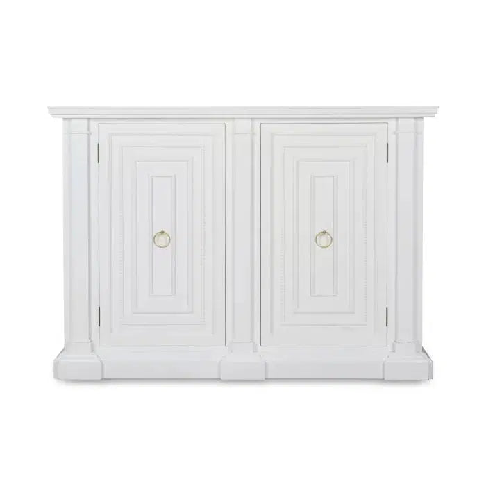Bramble Surrey Narrow Sideboard In True White-Bramble-Blue Hand Home