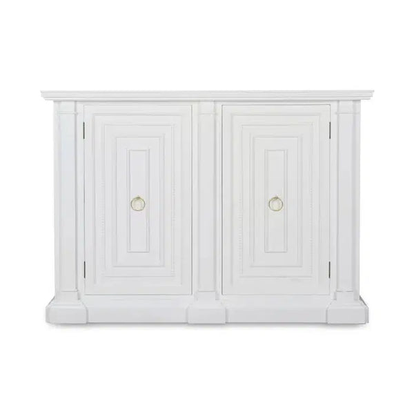 Bramble Surrey Narrow Sideboard In True White-Bramble-Blue Hand Home