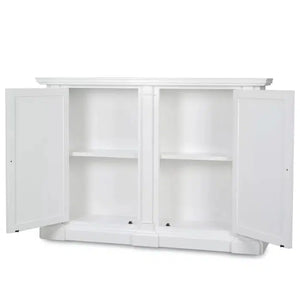 Bramble Surrey Narrow Sideboard In True White-Bramble-Blue Hand Home