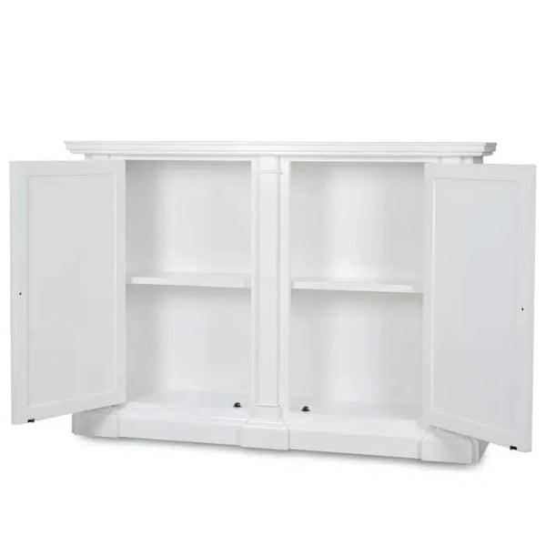 Bramble Surrey Narrow Sideboard In True White-Bramble-Blue Hand Home
