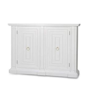 Bramble Surrey Narrow Sideboard In True White-Bramble-Blue Hand Home