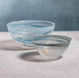 Lagoon Alabaster Glass Bowl - Small-Blue Hand Home