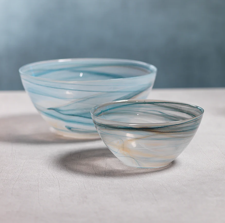 Lagoon Alabaster Glass Bowl - Small