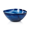 Monte Carlo Alabaster Glass Bowl - Indigo - Large-Blue Hand Home