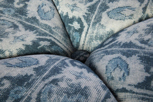 Tonto Ottoman-Blue Hand Home