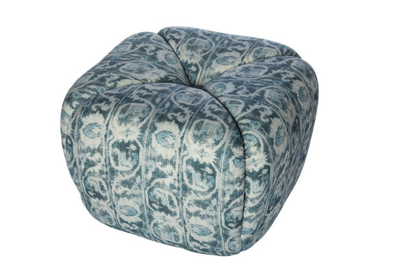 Tonto Ottoman-Blue Hand Home