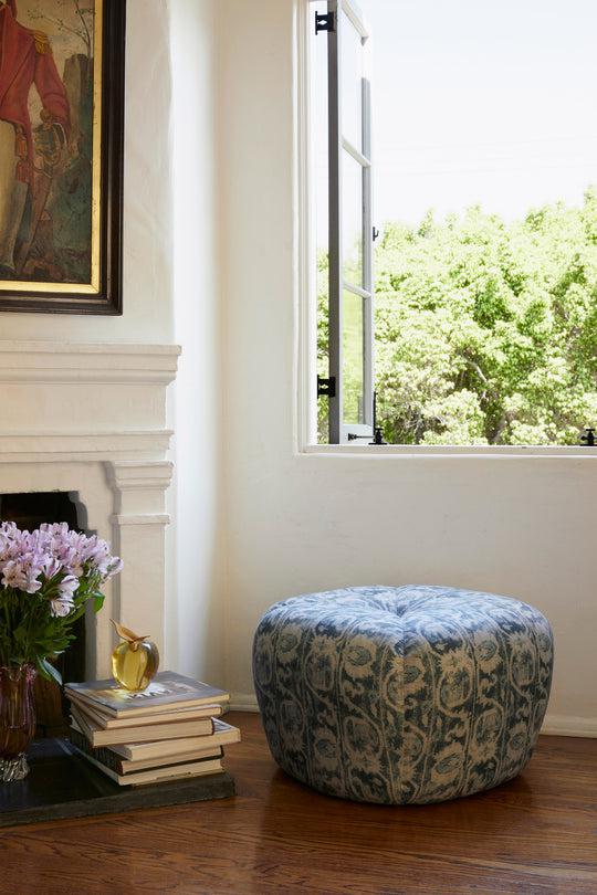 Tonto Ottoman-Blue Hand Home