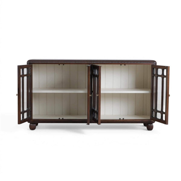 Bramble Toulouse Sideboard in Matt Teak Brown w/ Putty Interior-Bramble-Blue Hand Home