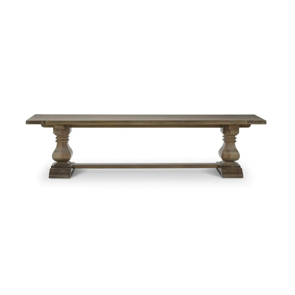 Bramble Trestle Dining Bench In Straw Wash-Bramble-Blue Hand Home
